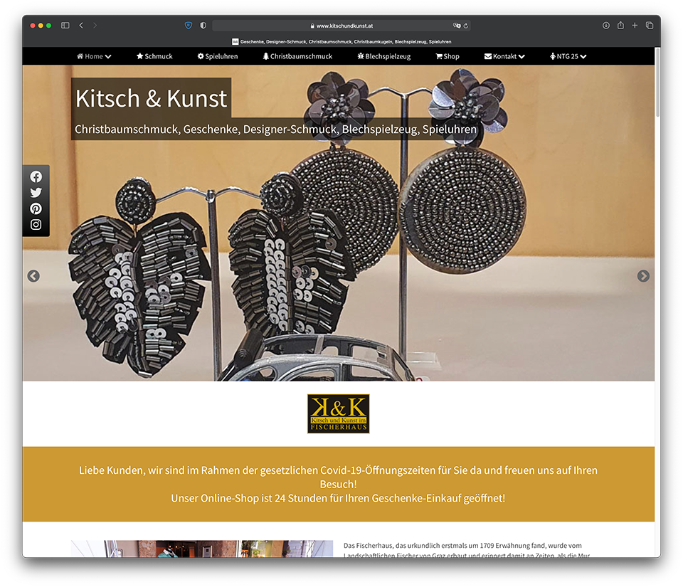 Kitsch und Kunst Graz Website